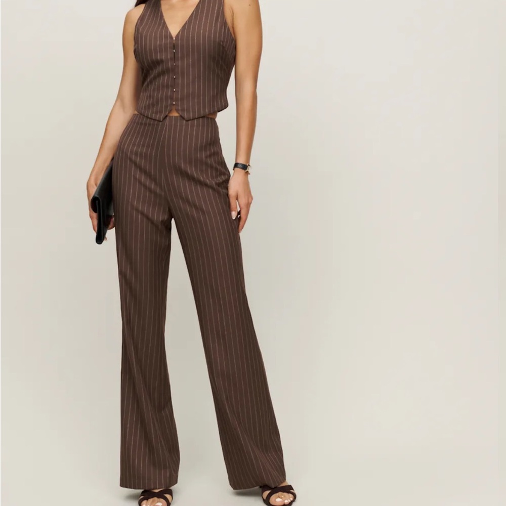 Reformation Cohen vest & pant set striped - Picture 4 of 12